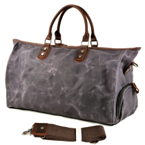 Qiguxi Travel Men's Large Capacity Canvas Backpack Men's Bag Fitness Shoulder Bag Tide Leisure Handheld Travel Bag