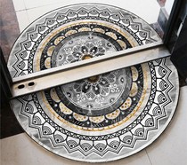 Semi-circular household door doormat Bathroom non-slip mat Bathroom absorbent mat Toilet mat Toilet non-slip mat