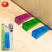 Japan KM plastic windproof door plug stop door child safety door gear Crystal rubber anti-collision door card door top