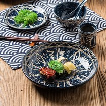 Japanese ceramic dishes and plates combination single eating dishes tableware set dishes and spoons