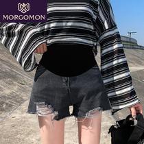 Pregnant women shorts in summer wear hole jeans shorts summer thin pregnancy early floor broad leg pants ZW0503