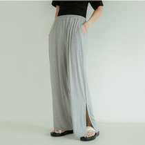 Lady Spring Summer Ladies Casual Pants Modale Sleeping Pants Home Pants Loose Trousers Anti-Mosquito Pants Thin Korean version of pure color