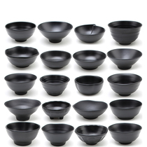 A5 Melamine Black Cutlery Taste one thousand Pull Noodles Bowl Beef Noodle Bowl Thread Noodle Rice Noodle Rice Noodle Soup Powder Bowl Linen Hot Bowl
