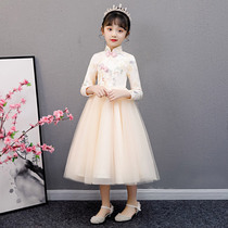 Children's Han costume dress Winter dress New girl Princess skirt Little girl Tang costume ancient cheongstick skirt Winter