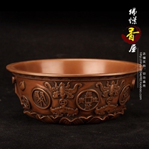 Red copper polypot basin pure copper polyppot basin swing piece of chaeze property and treasure house handicraft decoration shop opening gift