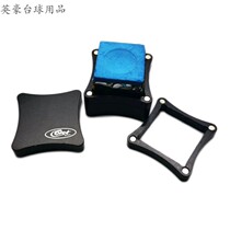 Variable adjustment smart powder clip billiards leather head layered powder set metal Jock powder shell box