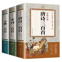 Genuine 3 volumes of Tang poems 300 Song lyrics 300 Yuan Qu Zi Yuan Qu 300 color pictures full solution Collection Edition Chinese Ancient Poetry Book Appreciation Dictionary Dictionary Dictionary Appreciation Ancient Classical Poetry Books Tang Poetry Song Lyrics Yuanqu Complete Works