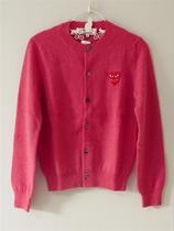 Japan Chuanjiu Pau Ling CDG Red Folded Heart Round Neckline Sweater Sweater Sweater Sweater Beijing Spot