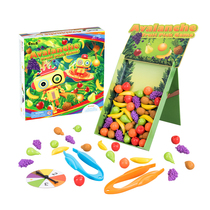 FritzS Children's Puzzle Training Family Parental Interactive Toy with Fruit Spine Action Training Teaching Teaching Teach