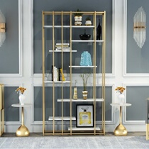 Nordic style partition storage living room floor bookshelf office screen porch bookcase light luxury ins wrought iron display rack