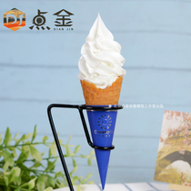 Simulation ice cream cone model Strawberry ice cream food cone crispy tube mold fake sample bracket 21cm
