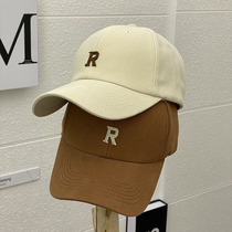 Korean hat R letter casual couple cap summer Japanese Joker outdoor sunshade mens baseball cap tide