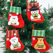 Christmas socks gift bag small Christmas stocking Christmas candy bag gift bag Christmas holiday decoration Christmas tree