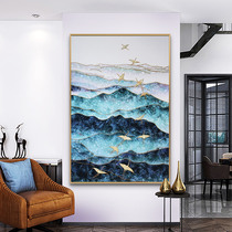 Crystal porcelain enamel modern luxury atmosphere porch corridor end hanging painting vertical elephant porch decorative painting