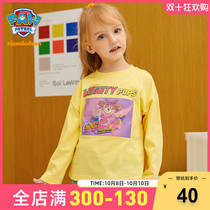 8 Wang Wang Team childrens clothing childrens 3D print T-shirt girls new cotton foreign style shirt boys round tide cool long sleeves