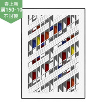 Spot Corbusier apartment British art architectural hand-painted modern printed lines minimalist decoration painting ins