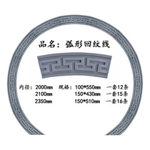 Curved backgrain line Round moon door backgrain line Arched door edge border waist line lace Antique green brick