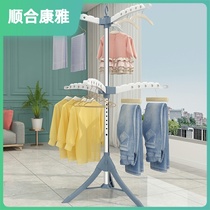 Clothes hanger floor folding bedroom inner cool clothes Home retractable clotheshorse Balcony Baby Clotheshorse God