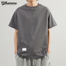 2021 summer new mens short sleeve T-shirt loose round neck trend casual simple print wild half sleeve shirt