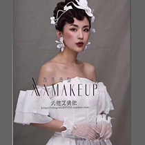 New Fashion Retro Bridal Wedding Dress Dress Accessories Gloves Pearl Lace Lace Lace Crystal Thin Yarn Short glove