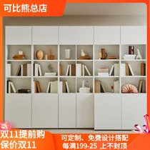 Comparable bear solid wood childrens whole wall bookcase custom bookshelf shelf background wall overall bookcase toy storage cabinet