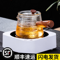 Thickened heat resistant glass jug Home Boiling Kettle Office Side The Pot Small Green Citrus Cook Teapot With Filter Cooking Tea
