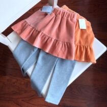 7447 girls spring and autumn culottes fake two-piece set-10 28