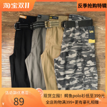 Lee American style workwear shorts men's loose casual half pants summer trendy thin