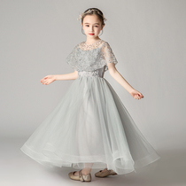 Girl Gown Princess Dresses Princess Dress Fluffy Small Host Children Walk Show Piano For Flower Boy Girl Foreign Air Autumn