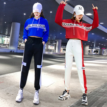  Jazz style womens suit hip-hop trend brand hip-hop clothing Korean version of loose personality clothing handsome modern dance clothing