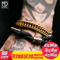 MuscleDog Muscle dog 10 color Hipster Braided Shoelace Hand rope Ultra-delicate metal grain