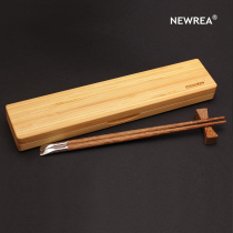 NEWREA New Sharp Stainless Steel Head Chicken Wings Wood Chopsticks Home Gift Gift Suit