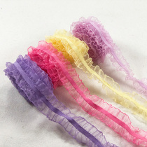 Original collar cuff bottom pet clothing multicolor 2 5cm elastic fungus lace fabrics band 3 Rice