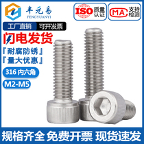 M2M2 5 M3M4M 5mm 316 Stainless Steel Hexagon Screw Bolt * 6 8 10 12 16 20 25-70