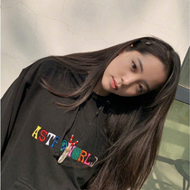 Travis same Scott Ouyang Nana Astroworld color embroidery High Street sweater hoodie tide