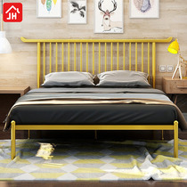 New Chinese modern minimalist princess iron art bed iron frame steel frame double single adult children 1 2 1 51 8 m