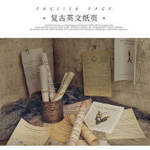 Retro props for old English paper sheet music paper photo background paper ins photo props photo shoot background paper