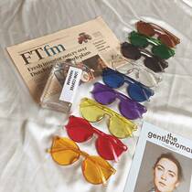 {Sens House}=Purchase price=Street shot net red sunglasses female Korean version of trendy retro element style candy