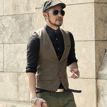 2022 Spring loaded with the new three-grain button mens manicure mens manicure mens casual suit waistcoat Inslem waistcoat M87
