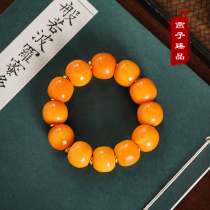 (Swallow Zhenpin) 32 93 grams of natural Old Beeswax Apple beads drum beads bracelet Buddha beads Amber men and women