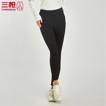 Three-shot pants womens inner layer fleece stretch womens pencil pants casual pants slim trousers 60729