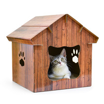 Cat Nest DIY House Interior Supplies Grinders Corrugated Cardboard Catwalk Cat House Matching Cat Grabber