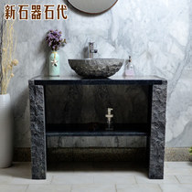 Washbasin cabinet Composition minimalist modern toilet washout terrace Terra desk Balcony Floor-Floor Bathroom Cabinet Bath Cabinet
