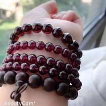 8A collection grade full net rest natural red garnet purple tooth black bracelet new female single ring simple crystal special buy