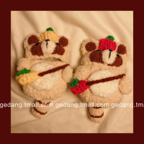 Small raccoon handmade plush knitting suitable for airpods2 protective sleeve cute ins wind apple airpodspro soft shell all-in-one 3rd generation wireless bluetooth headset lanyard