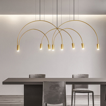 Nordic minimalist line lamps arched iron restaurant art modern simple designer Net red bar chandelier