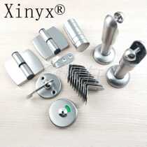 Bathroom partition hardware accessories ordinary stainless steel complete set equipped with human unmanned red and green door lock hinge support foot