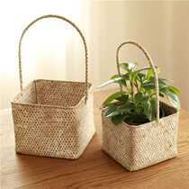 Nordic ins seagrass hand-woven vines Woven Vines Collection Basket of the full moon Hundred Day Wedding wedding companion gift box