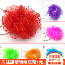 Dance performance Korean version of childrens head flower Wrist flower hair circle Silk yarn Chiffon yarn flower sweet lace hair circle