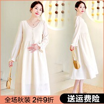 Pregnant women dress pregnant women autumn suit Fashion Net Red pregnancy autumn winter skirt spring and autumn pregnant womens new